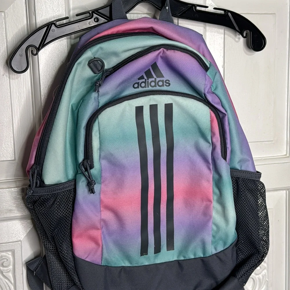 Adidas Tie Dye Pastels Iconic 3 Stripe Laptop Backpack - Picture 2 of 16